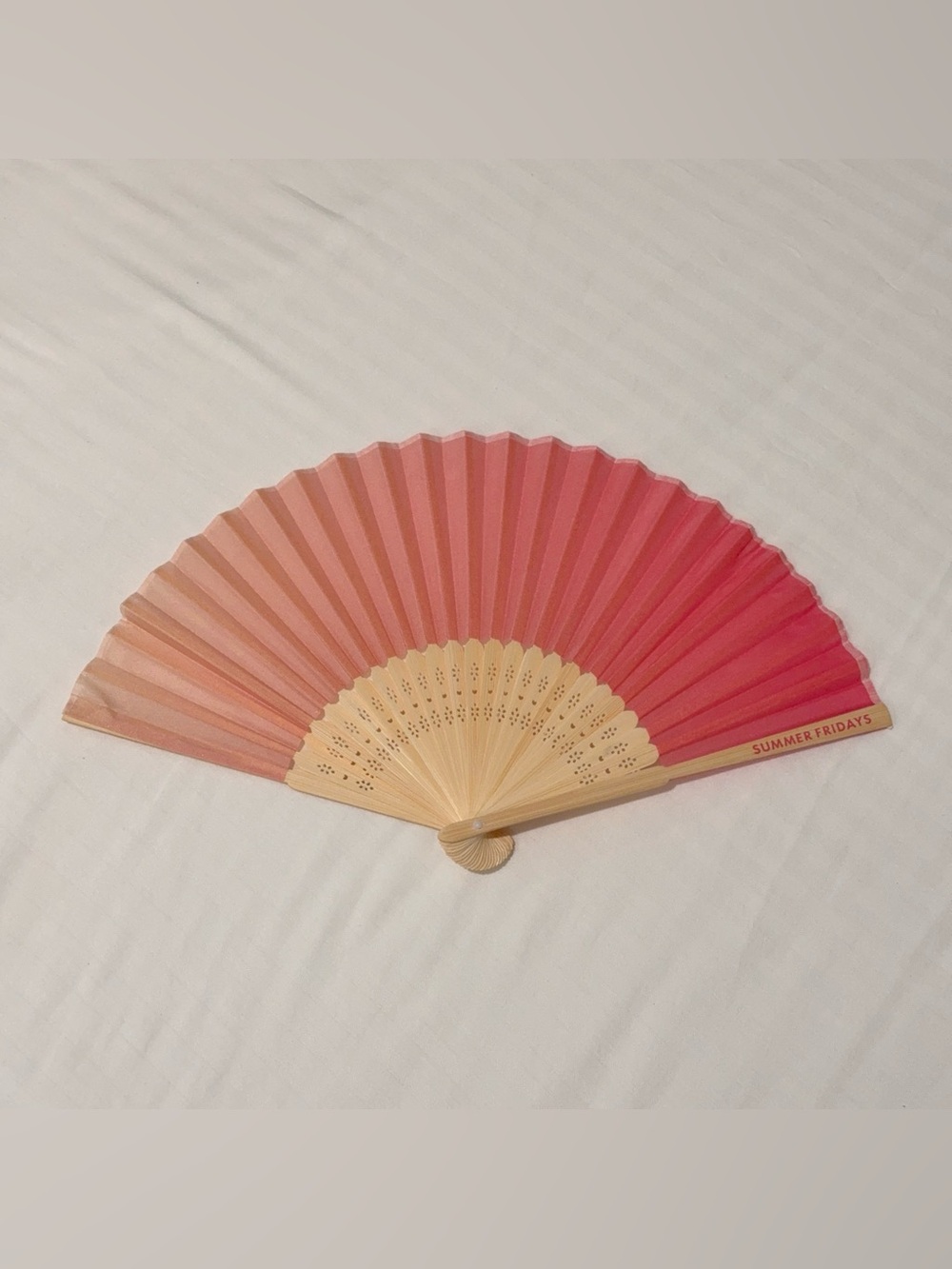 Summer Fridays Pink Ombre Hand Fan